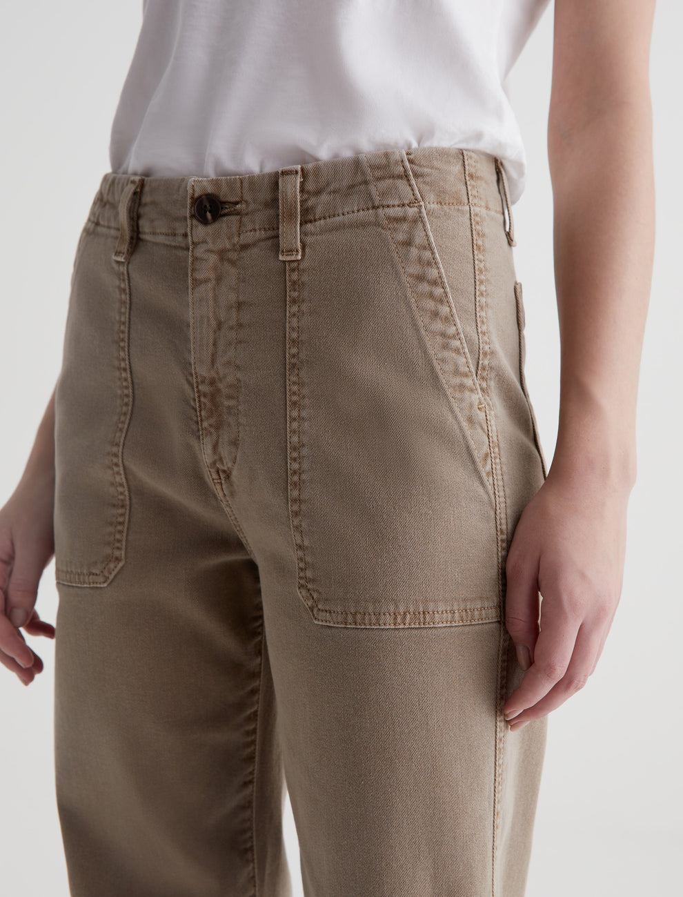 AG Analeigh Pant Sulfur Desert Taupe-Pants-West of Woodward Boutique-Vancouver-Canada
