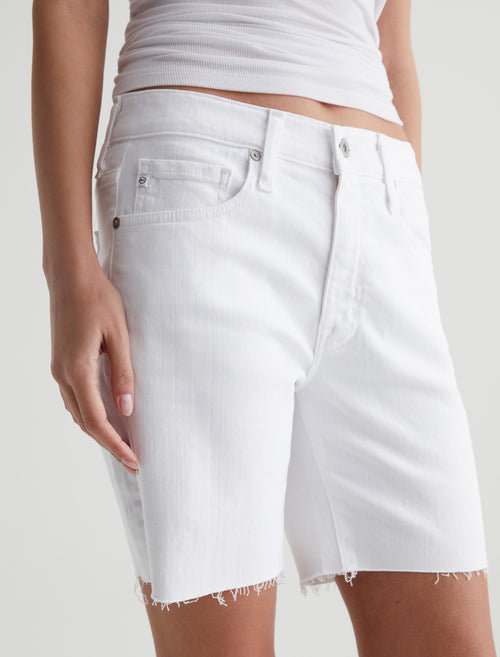 AG Ex-Boyfriend Short - White-Shorts-West of Woodward Boutique-Vancouver-Canada