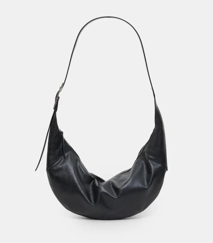 Closed Halfmoon Bag Black-Accessories-West of Woodward Boutique-Vancouver-Canada