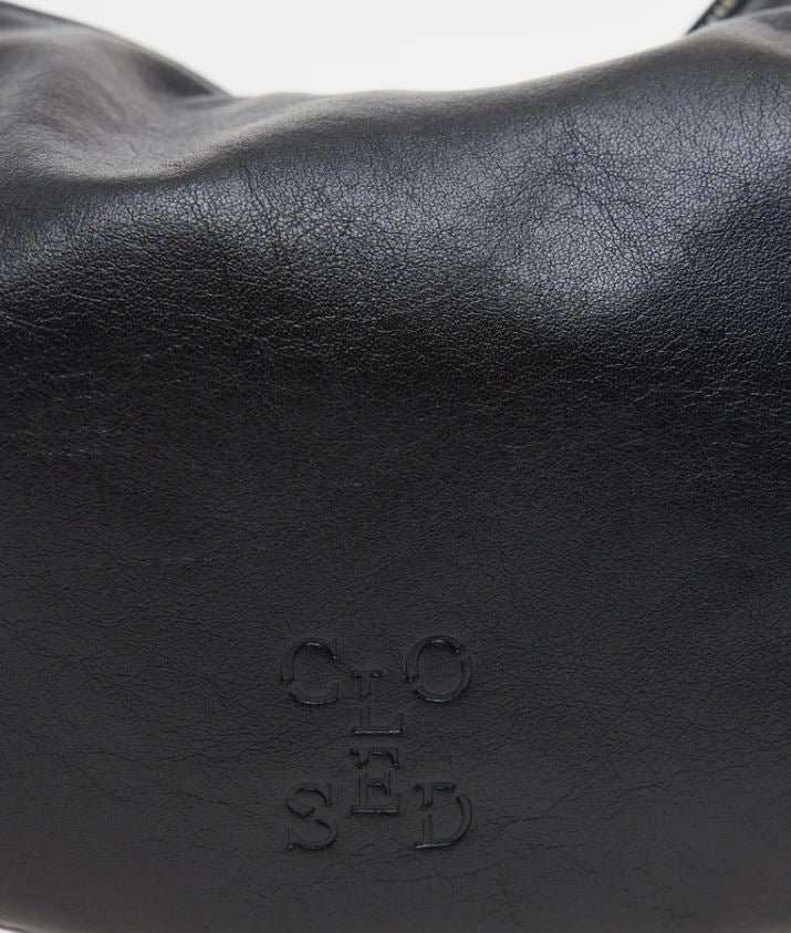 Closed Halfmoon Bag Black-Accessories-West of Woodward Boutique-Vancouver-Canada