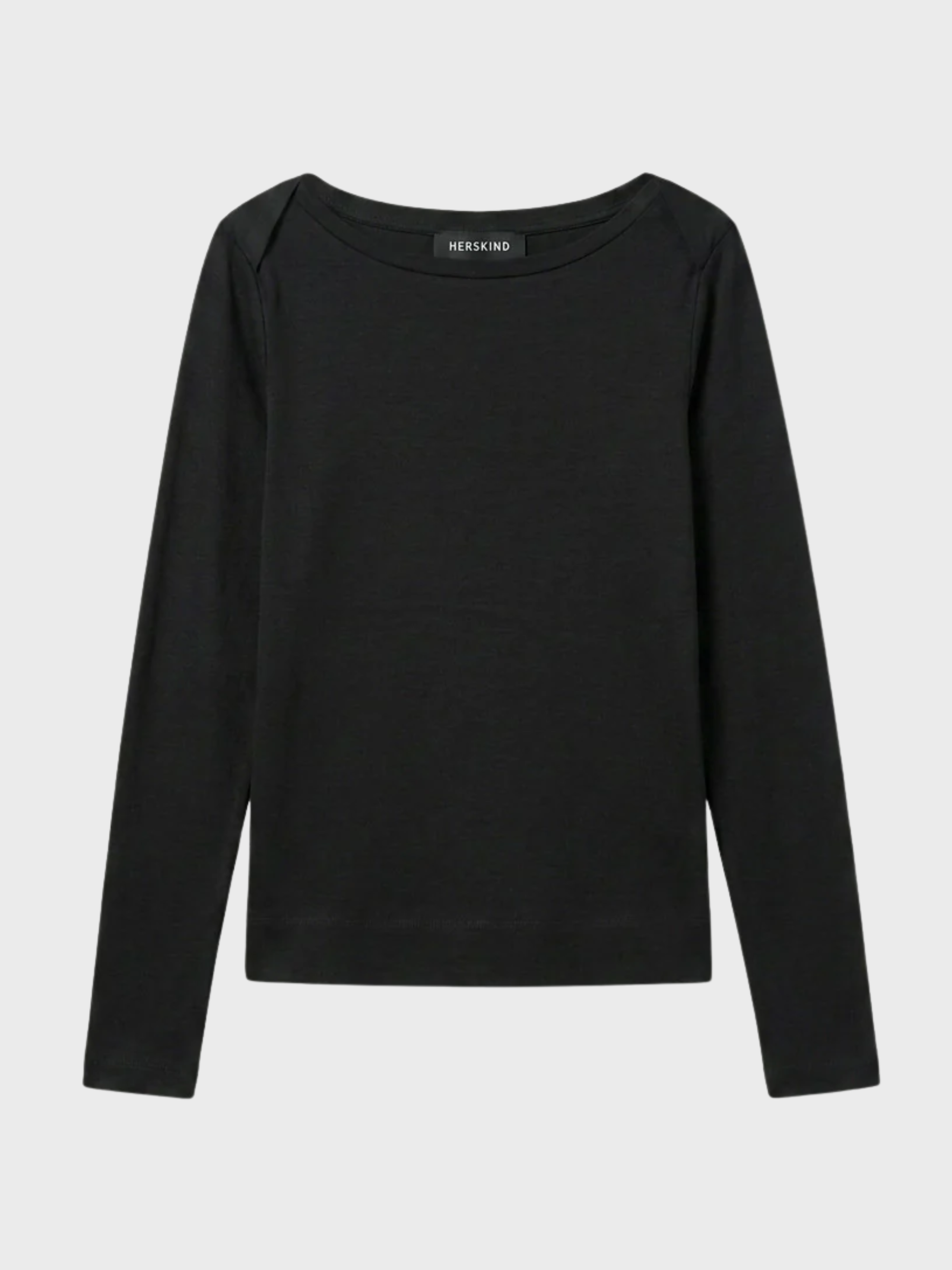 Herskind Dagmar Long Sleeve Tshirt Black-T-Shirts-West of Woodward Boutique-Vancouver-Canada
