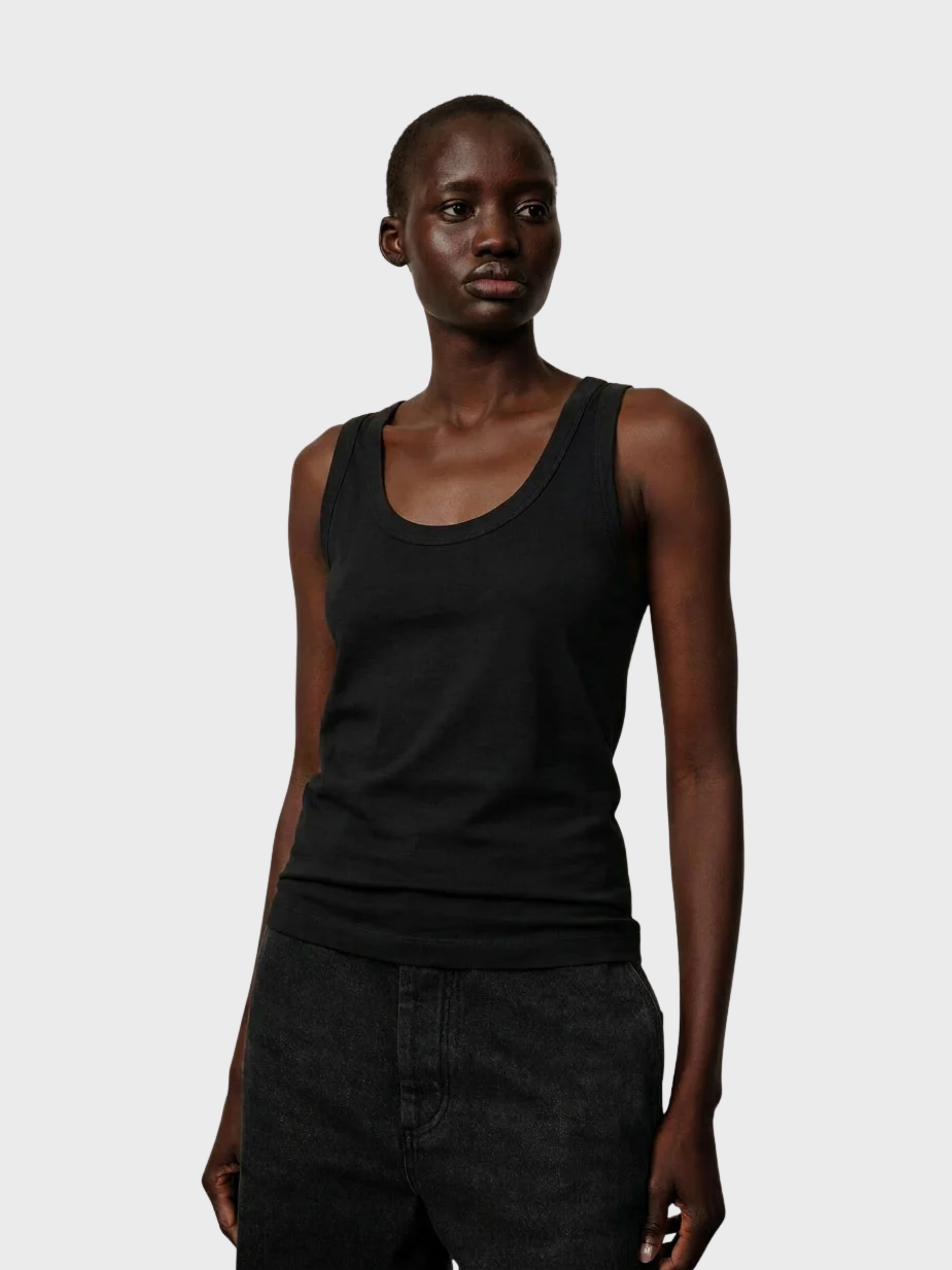 Herskind Sandra Top Black-T-Shirts-West of Woodward Boutique-Vancouver-Canada