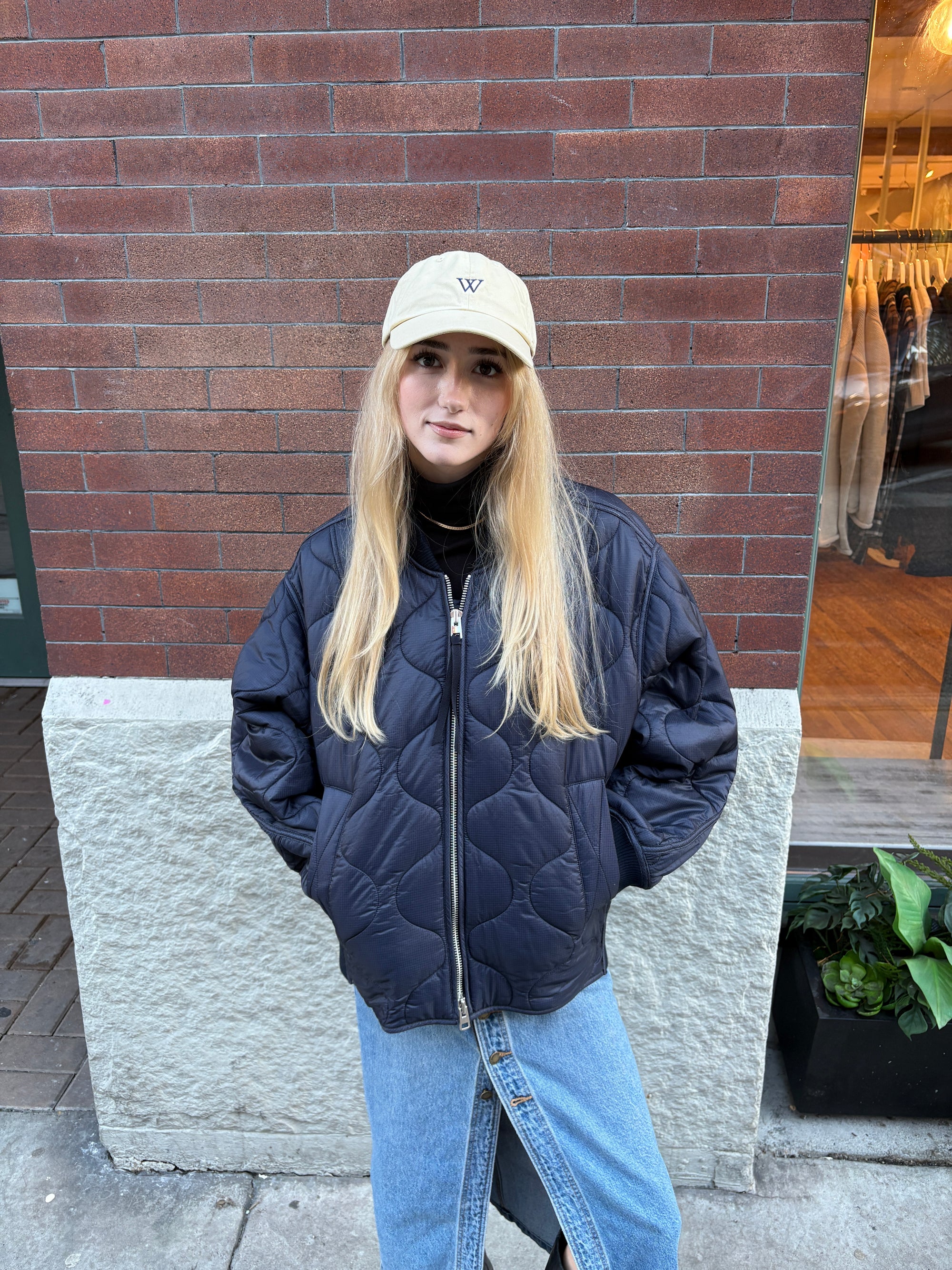 Woodward Organic Cotton Cap Ivory White-Accessories-West of Woodward Boutique-Vancouver-Canada