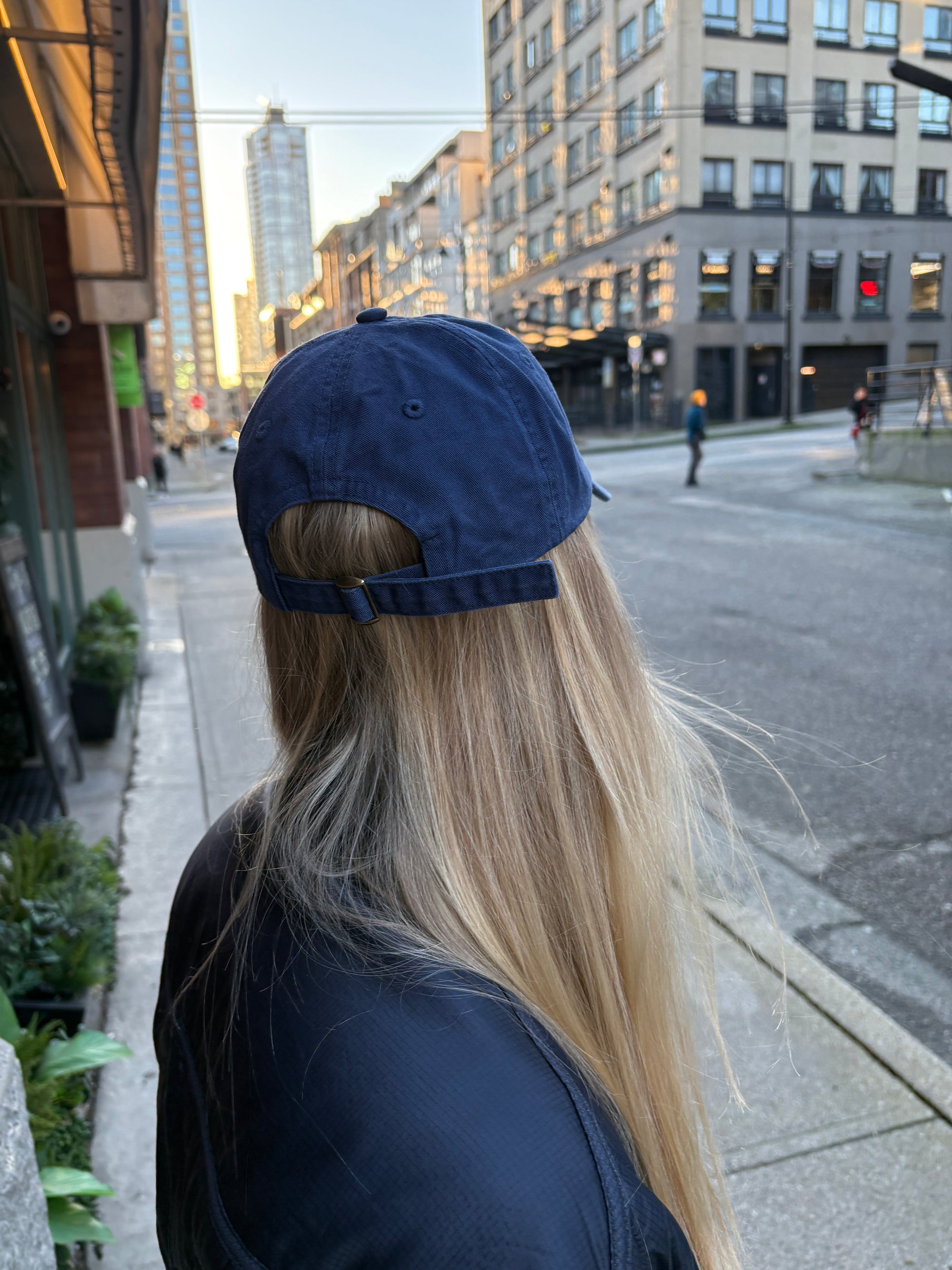 Woodward Organic Cotton Cap Marine Blue-Accessories-West of Woodward Boutique-Vancouver-Canada