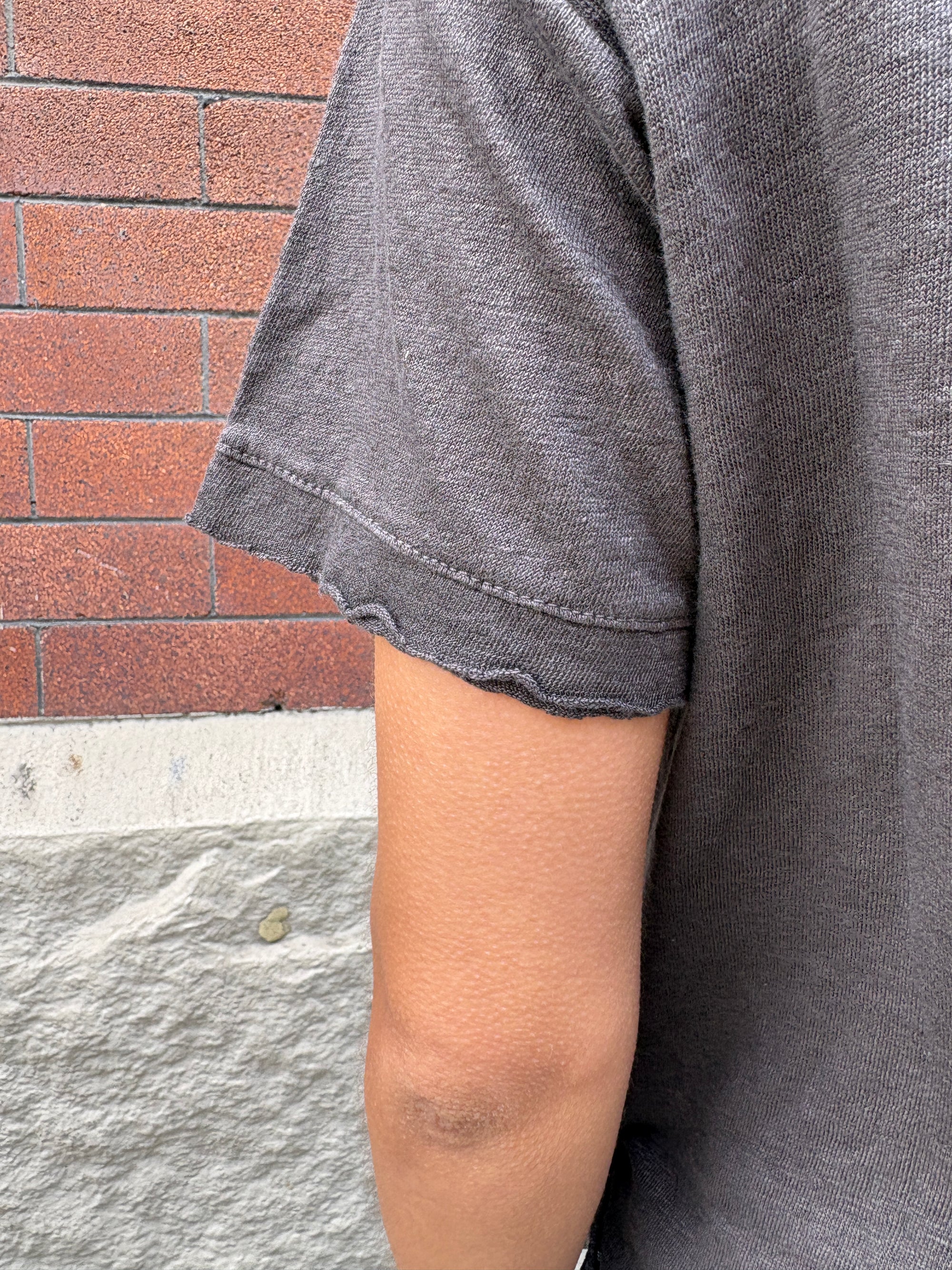 Crossley Short Sleeve Linen Tee Burnt Ebony-T-Shirts-West of Woodward Boutique-Vancouver-Canada