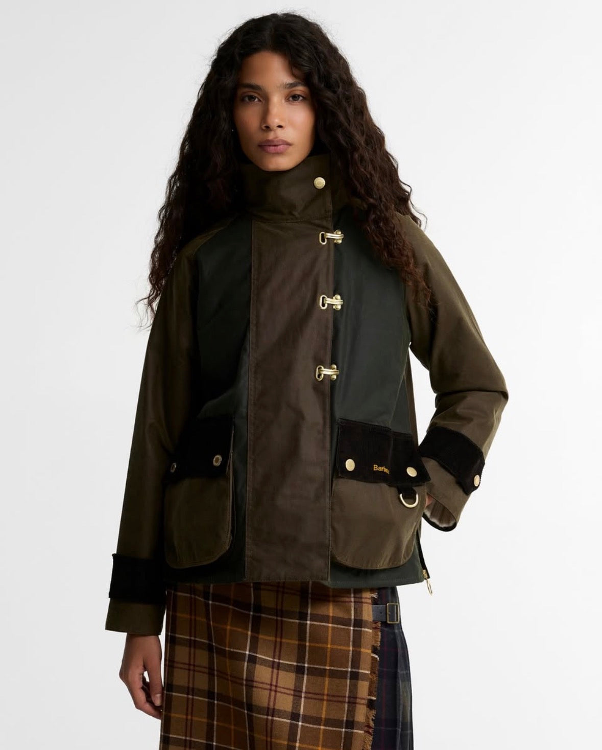 Barbour Hazelwood Wax Jacket Beech Fern Mixed Tartan-Coats-West of Woodward Boutique-Vancouver-Canada