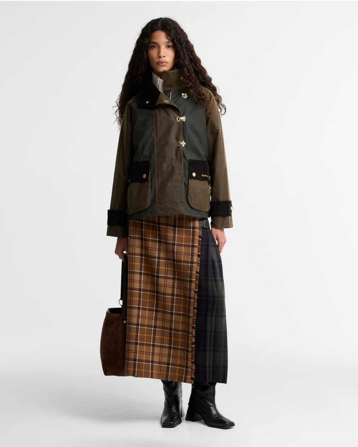 Barbour Hazelwood Wax Jacket Beech Fern Mixed Tartan-Coats-West of Woodward Boutique-Vancouver-Canada