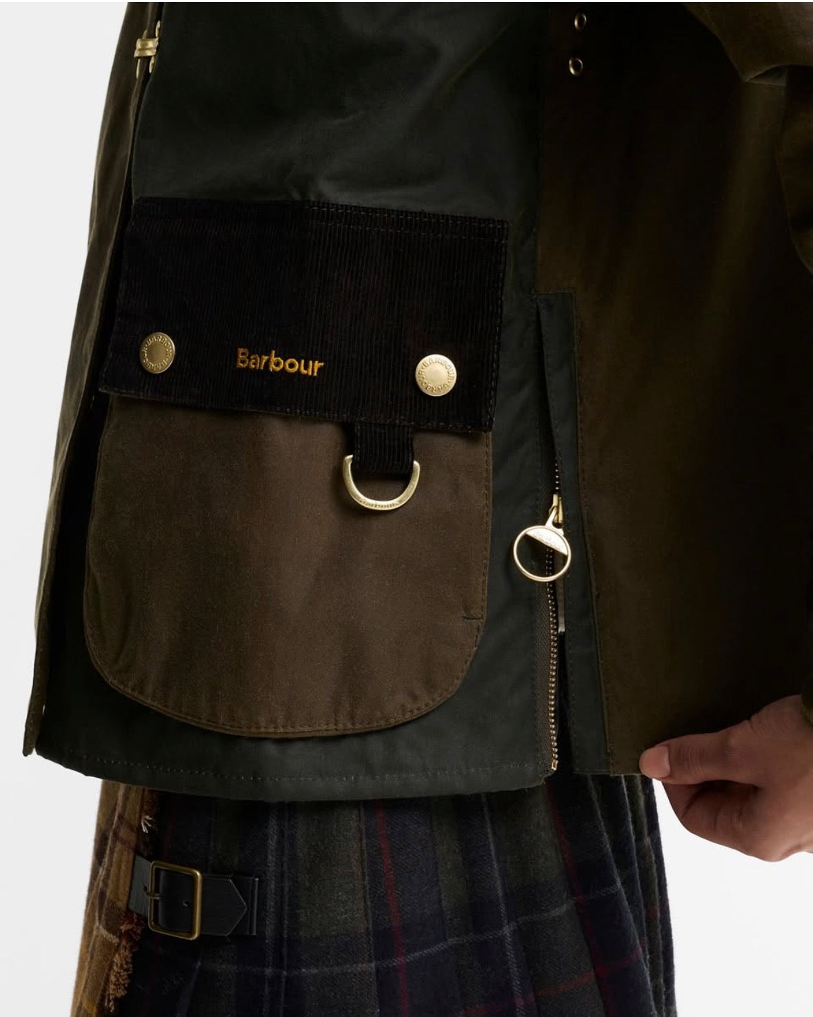 Barbour Hazelwood Wax Jacket Beech Fern Mixed Tartan-Coats-West of Woodward Boutique-Vancouver-Canada