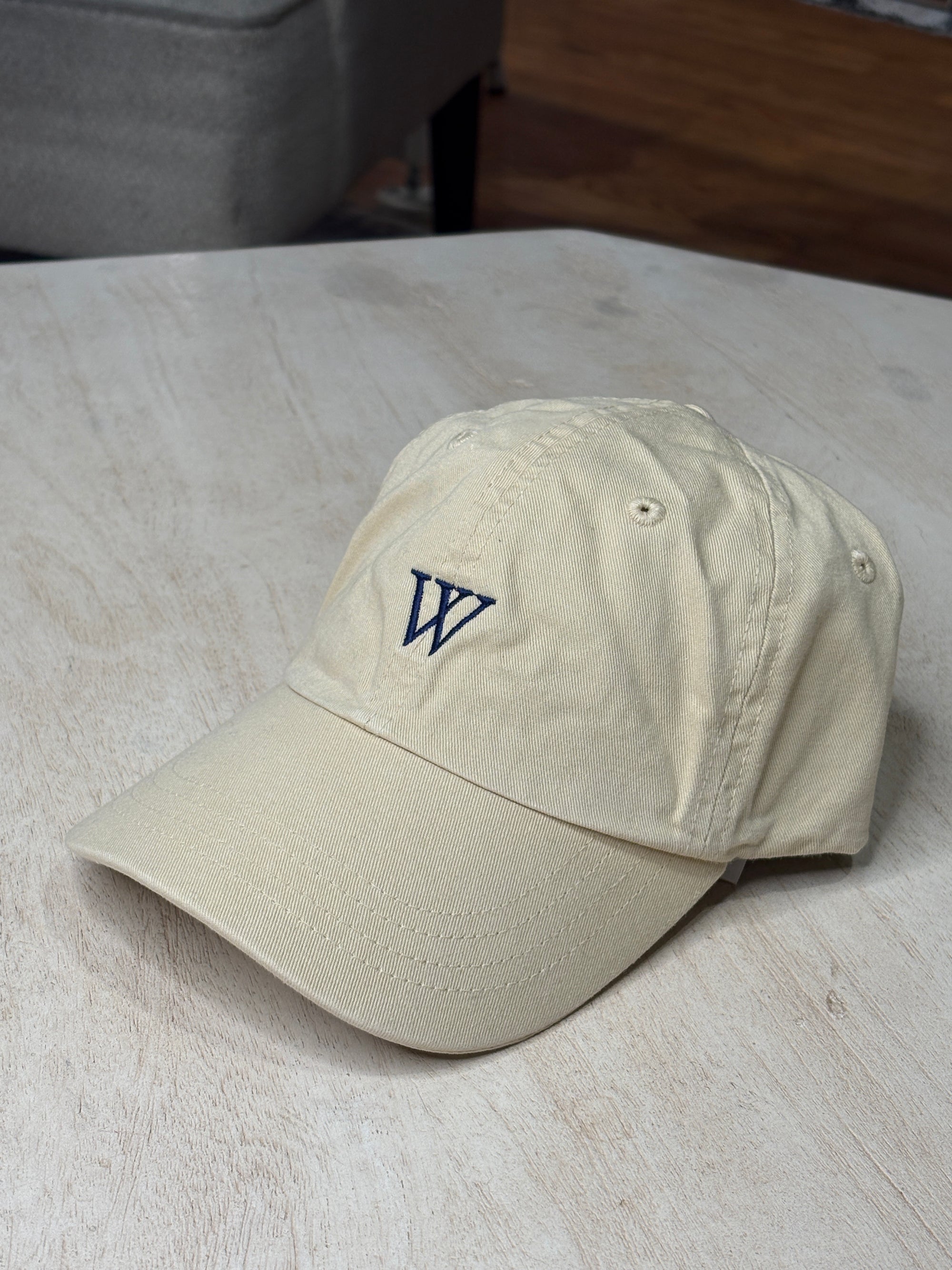 Woodward Organic Cotton Cap Ivory White-Accessories-West of Woodward Boutique-Vancouver-Canada