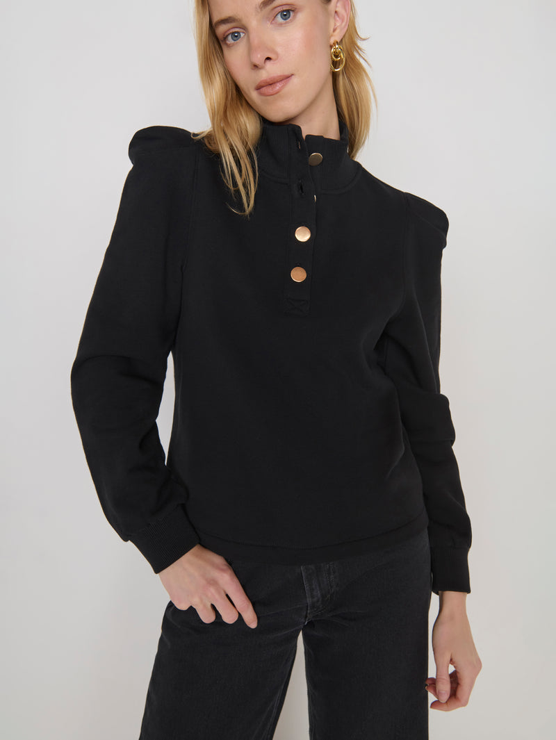 Nation Jessie Sweatshirt Jet Black-Sweatshirts-West of Woodward Boutique-Vancouver-Canada