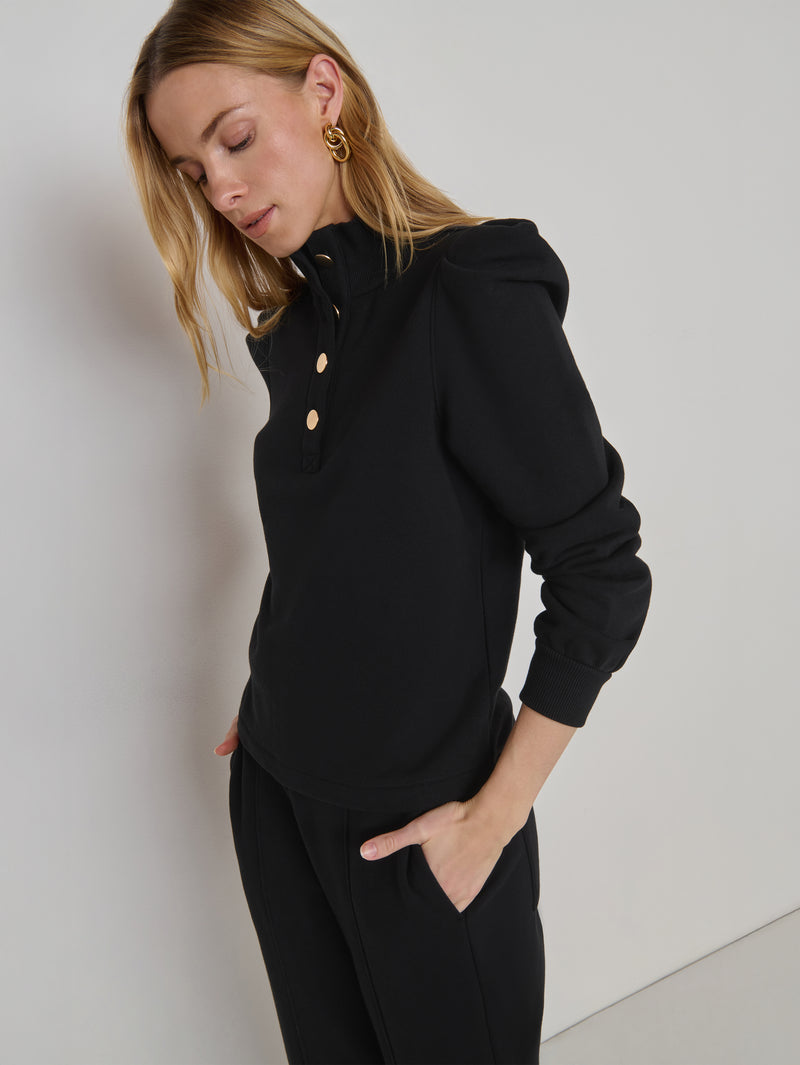 Nation Jessie Sweatshirt Jet Black-Sweatshirts-West of Woodward Boutique-Vancouver-Canada
