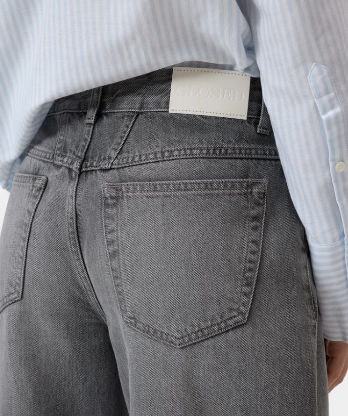 Closed Jazzie Barrel Leg Denim Jeans Mid Grey-Denim-West of Woodward Boutique-Vancouver-Canada