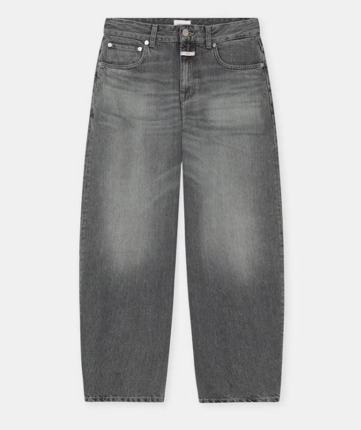 Closed Jazzie Barrel Leg Denim Jeans Mid Grey-Denim-West of Woodward Boutique-Vancouver-Canada