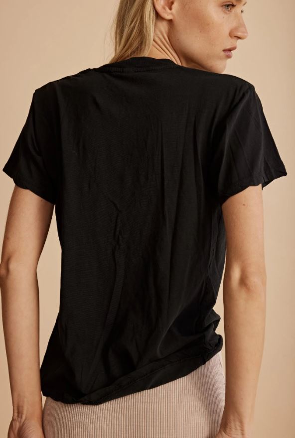 All Three Jessica V Neck Tee Black-T-Shirts-West of Woodward Boutique-Vancouver-Canada