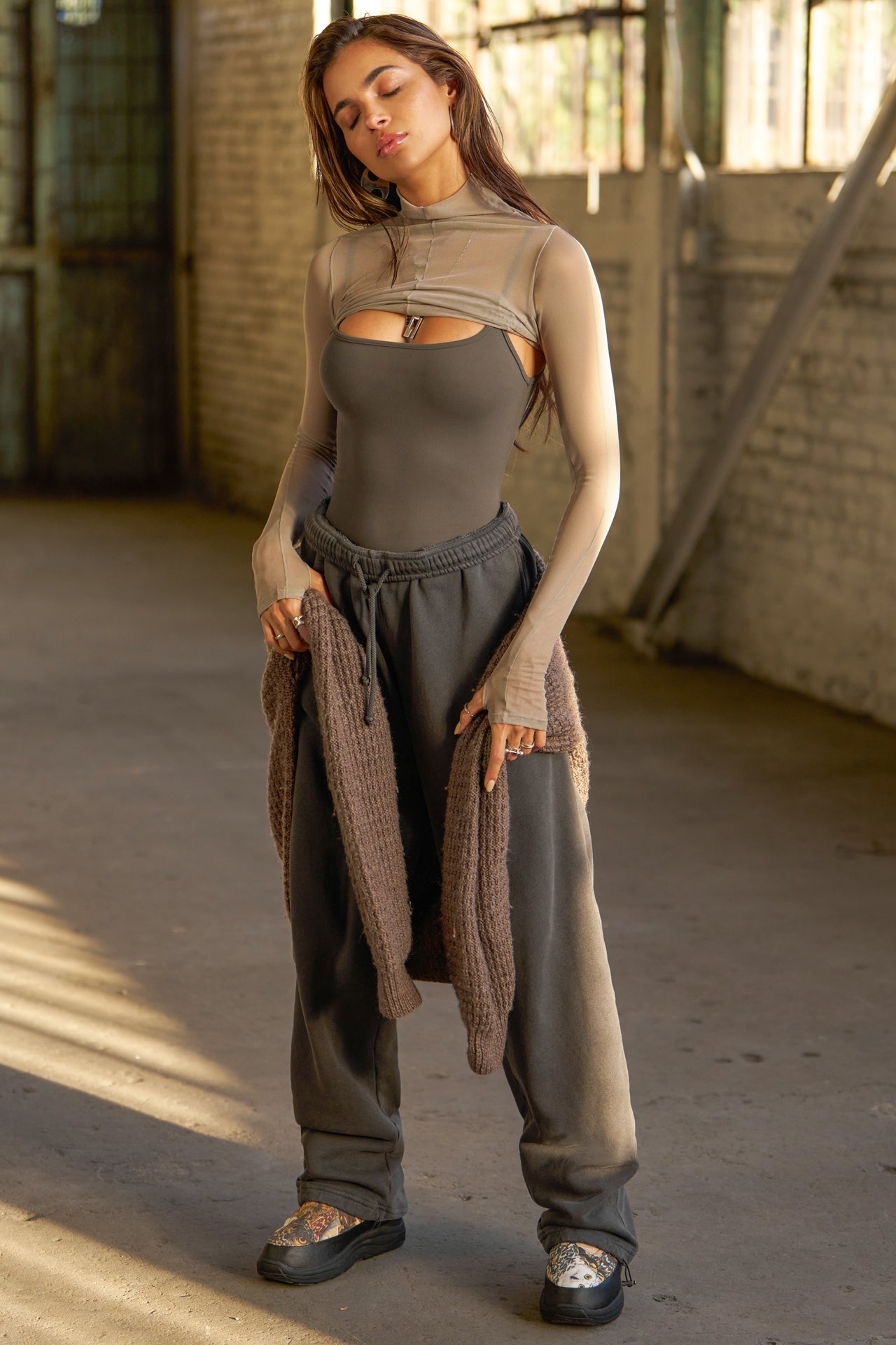Joah Brown Smoothing Cami - Sueded Carob-T-Shirts-West of Woodward Boutique-Vancouver-Canada