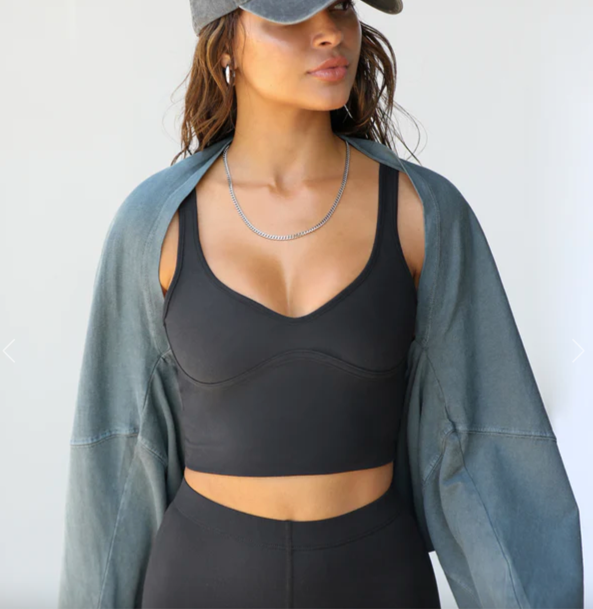 Joah Brown Contour Crop Tank Sueded Onyx-T-Shirts-West of Woodward Boutique-Vancouver-Canada