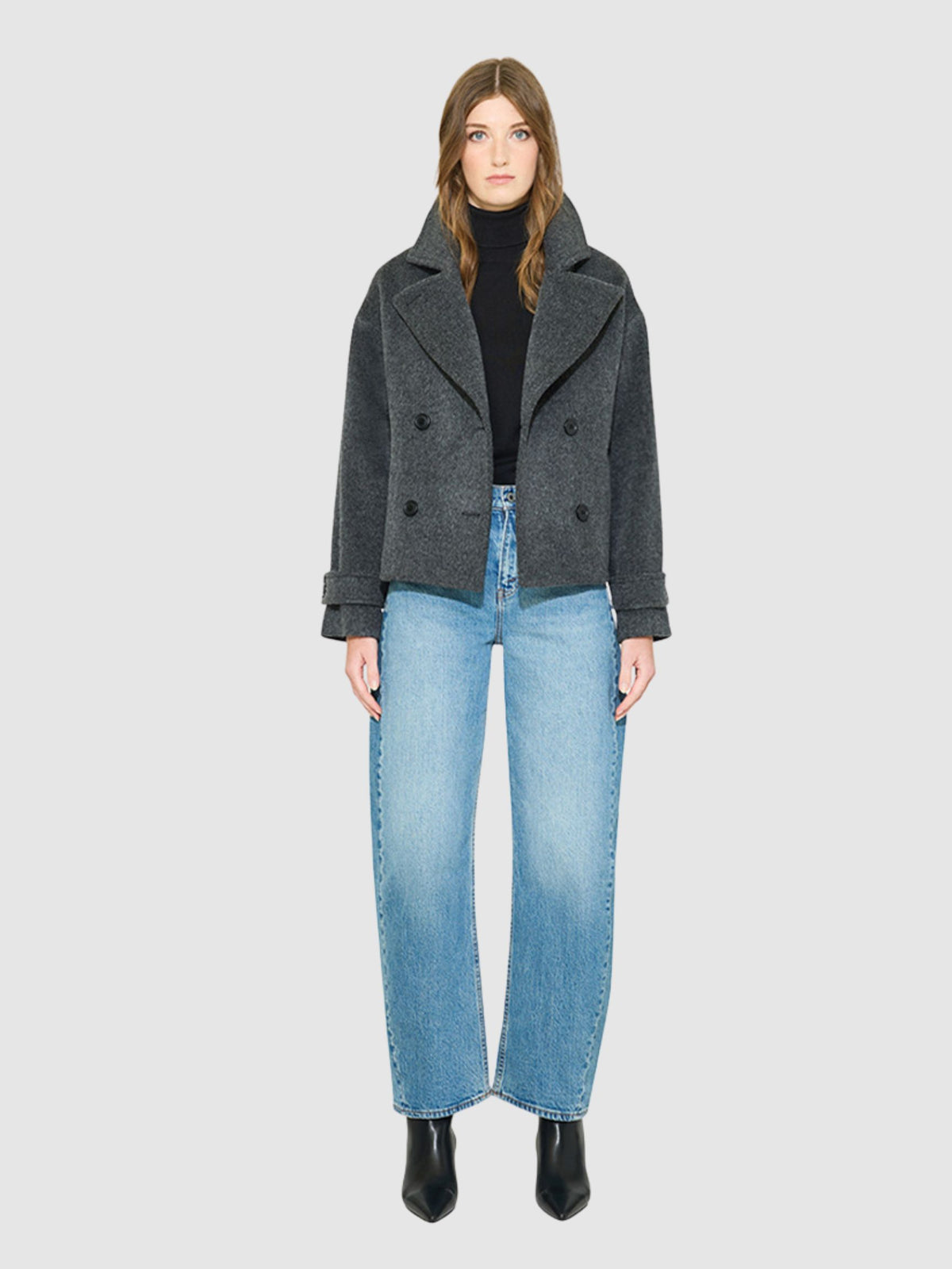 HiSO Jolie Woven Coat Granite-Coats-West of Woodward Boutique-Vancouver-Canada