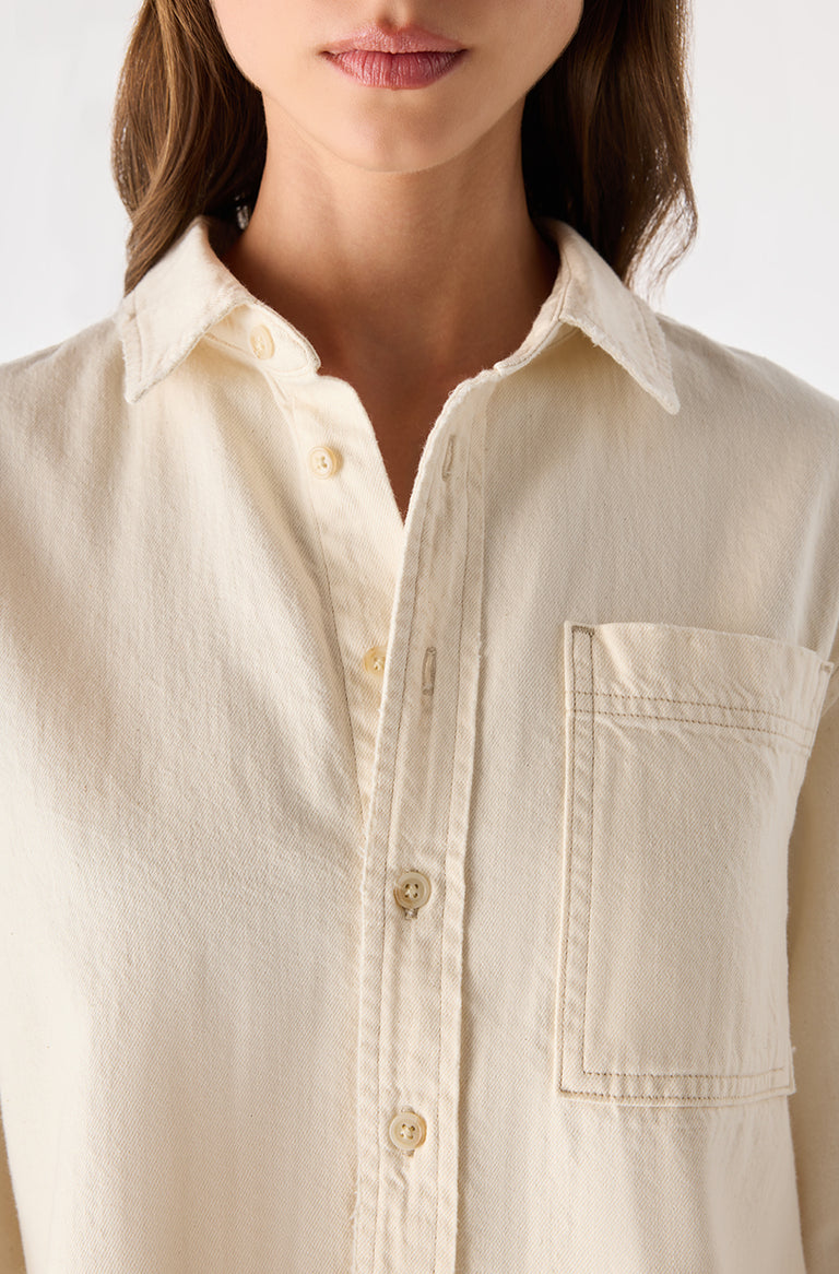 AMO Abigail Shirt Bone-Shirts-West of Woodward Boutique-Vancouver-Canada