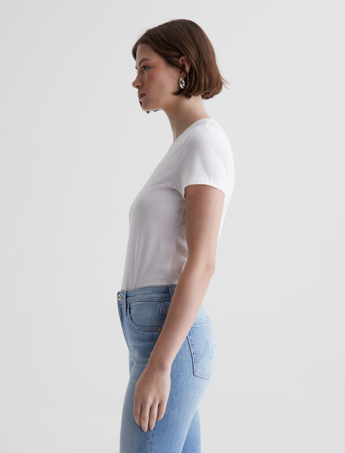 AG Ena Crew Tee Ex-White-T-Shirts-West of Woodward Boutique-Vancouver-Canada