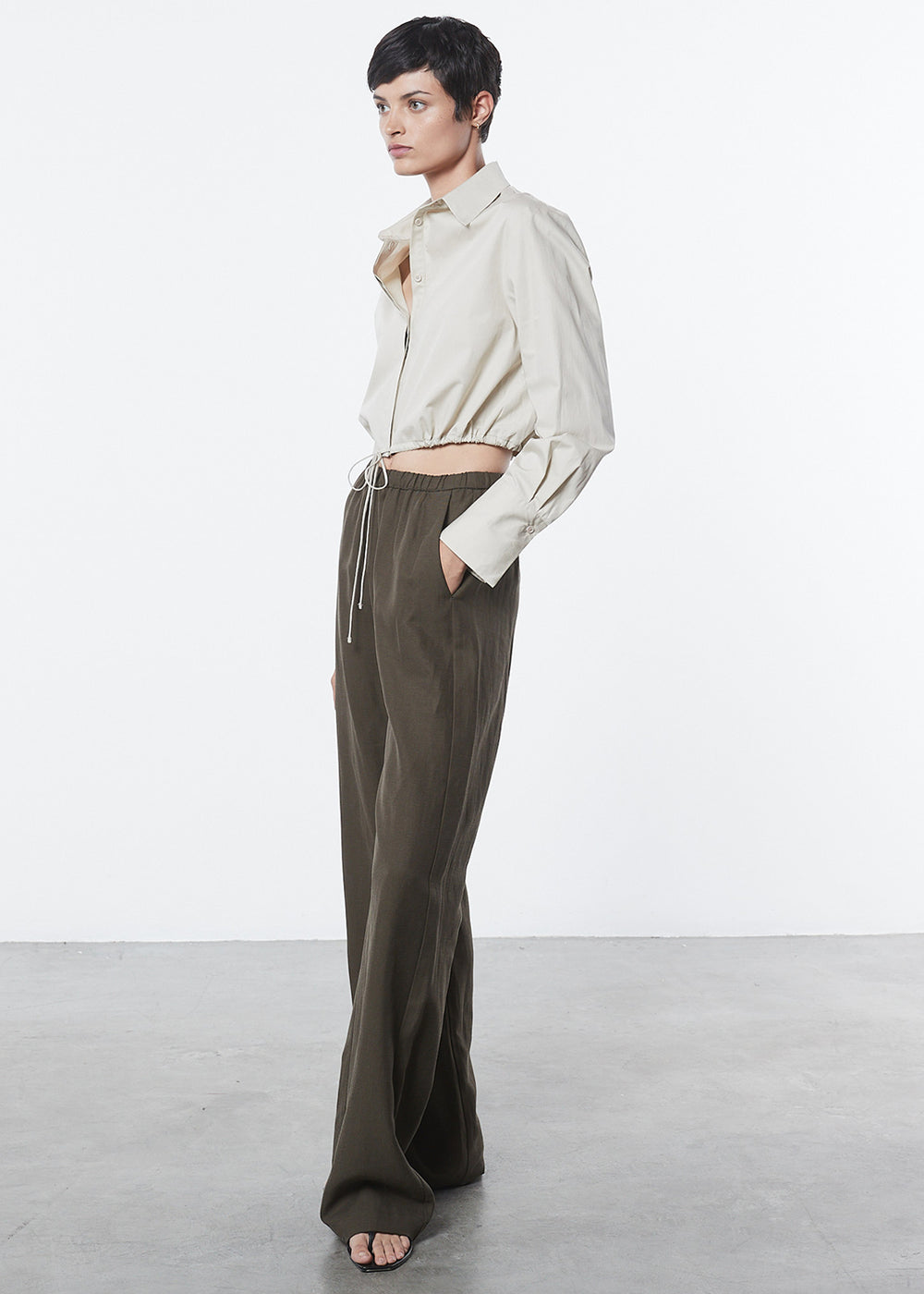 Enza Costa Twill Everywhere Pant Military-Pants-West of Woodward Boutique-Vancouver-Canada