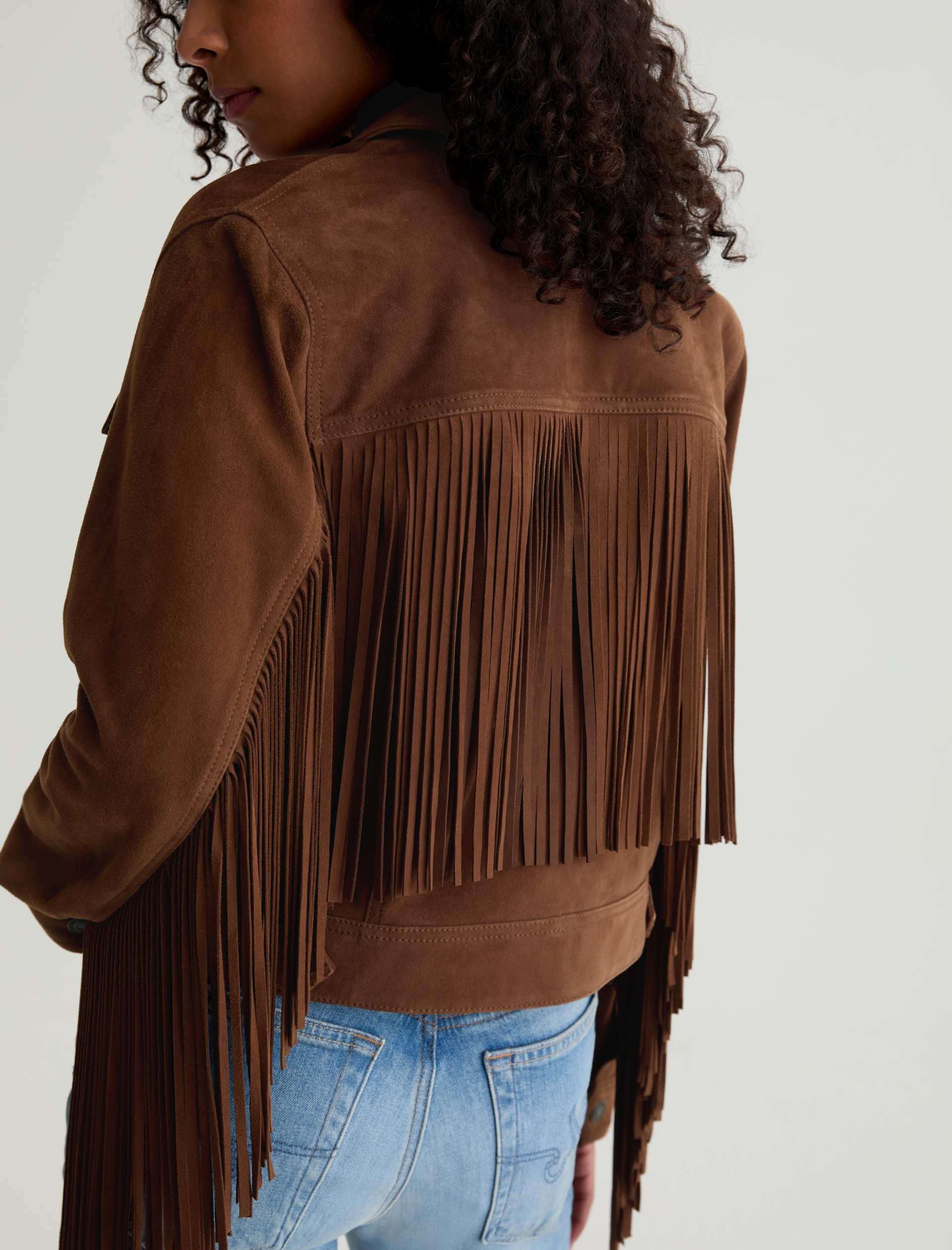 AG Molly Suede Jacket Toffee-Jackets-West of Woodward Boutique-Vancouver-Canada