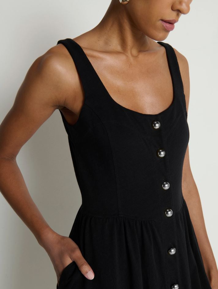 Nation Laurel Midi Dress Jet Black