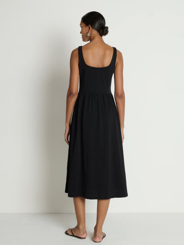 Nation Laurel Midi Dress Jet Black