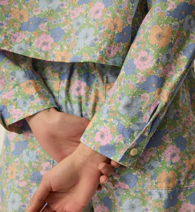 Des Petits Hauts Umalya Liberty Print Button Up Shirt-Shirts-West of Woodward Boutique-Vancouver-Canada