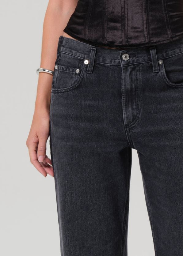 COH Lindz Easy Straight Pant w/ Tuxedo Stripe Kuro-Pants-West of Woodward Boutique-Vancouver-Canada