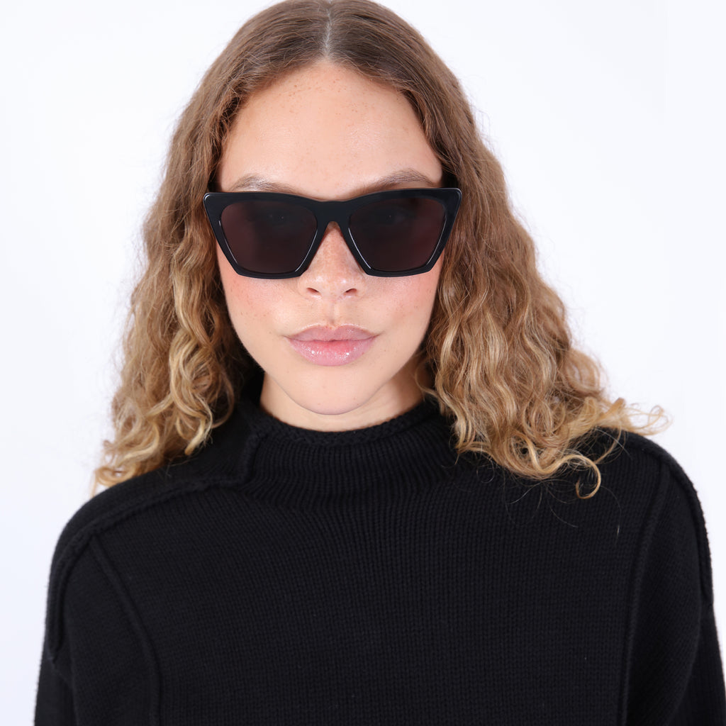 Illesteva Lisbon Sunglasses Black-Accessories-West of Woodward Boutique-Vancouver-Canada