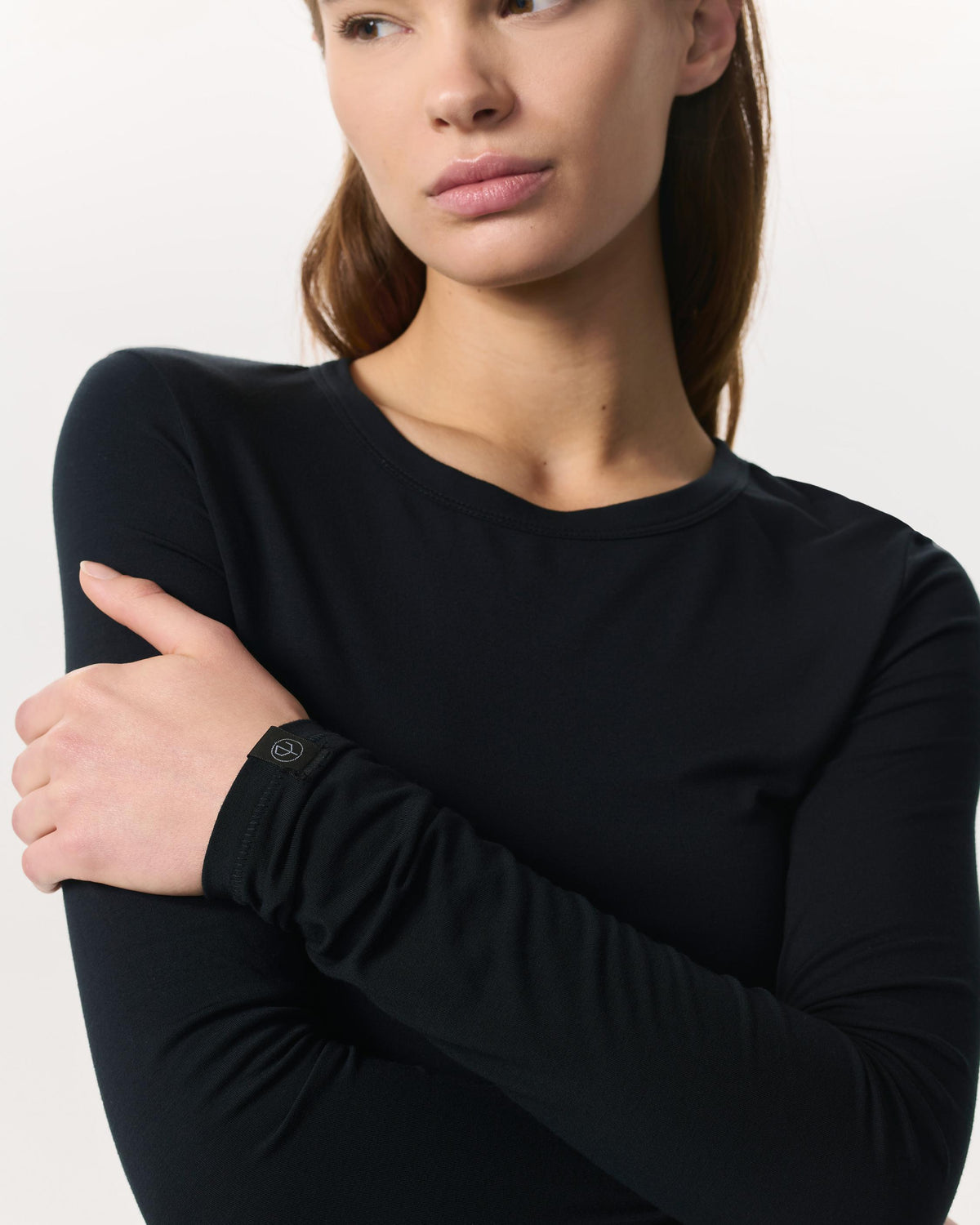 Rag &amp; Bone Luca Shadow Long Sleeve Top Black-T-Shirts-West of Woodward Boutique-Vancouver-Canada