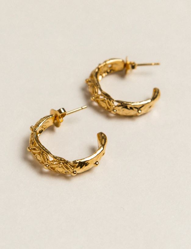 Pamela Card Memory Trove Earrings 24K Gold Vermeil-Accessories-West of Woodward Boutique-Vancouver-Canada