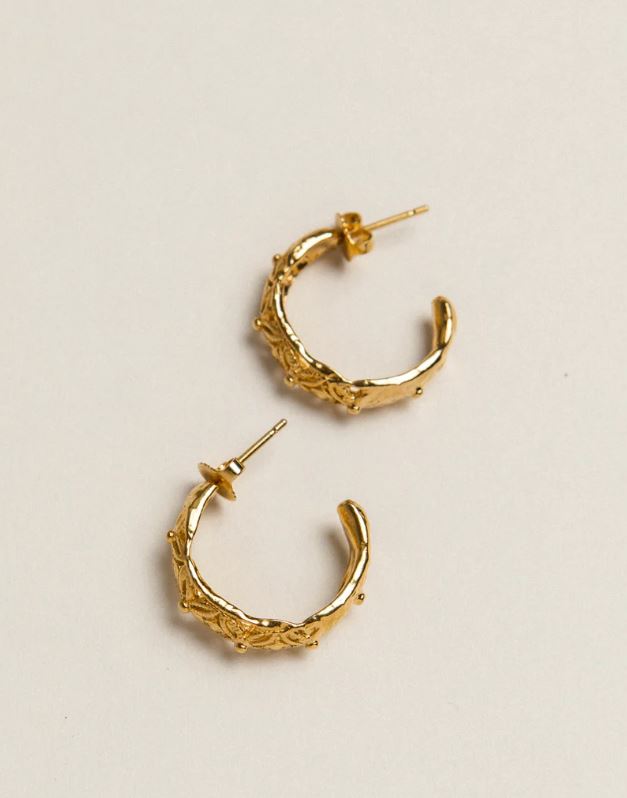 Pamela Card Memory Trove Earrings 24K Gold Vermeil-Accessories-West of Woodward Boutique-Vancouver-Canada