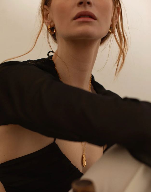Pamela Card Memory Trove Earrings 24K Gold Vermeil-Accessories-West of Woodward Boutique-Vancouver-Canada