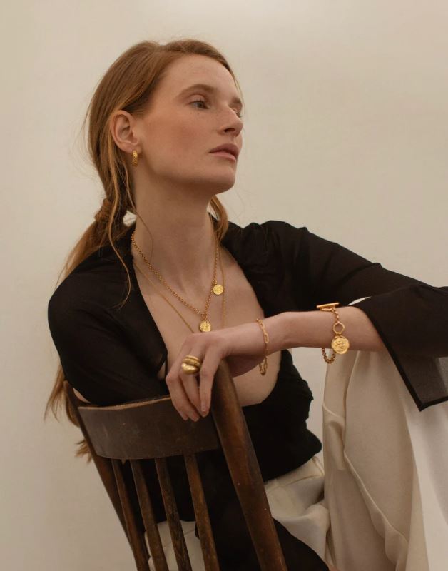 Pamela Card Memory Trove Earrings 24K Gold Vermeil-Accessories-West of Woodward Boutique-Vancouver-Canada