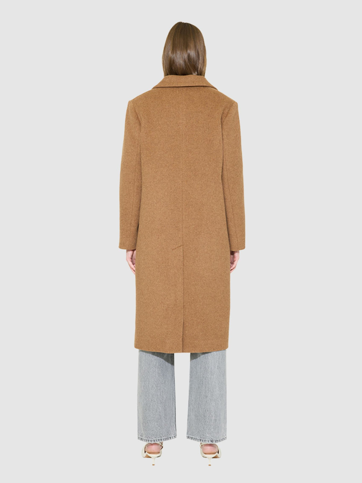 HiSO Mia Woven Coat Camel Melange-Coats-West of Woodward Boutique-Vancouver-Canada