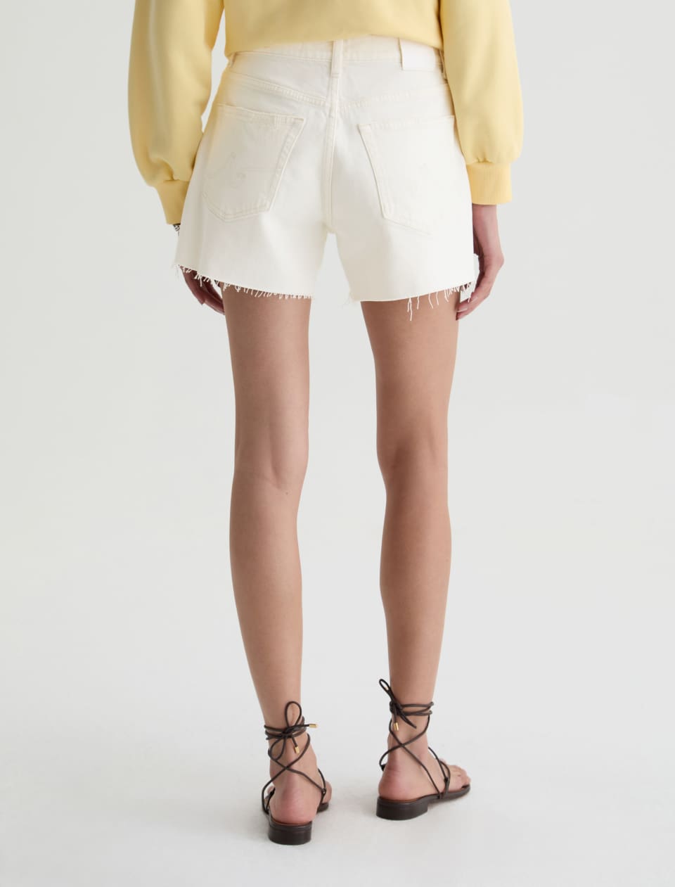 AG Halle Shorts Powder Mended-Shorts-West of Woodward Boutique-Vancouver-Canada