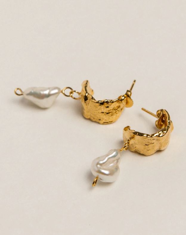 Pamela Card Nostalgic Echo Earrings 24K Gold Vermeil