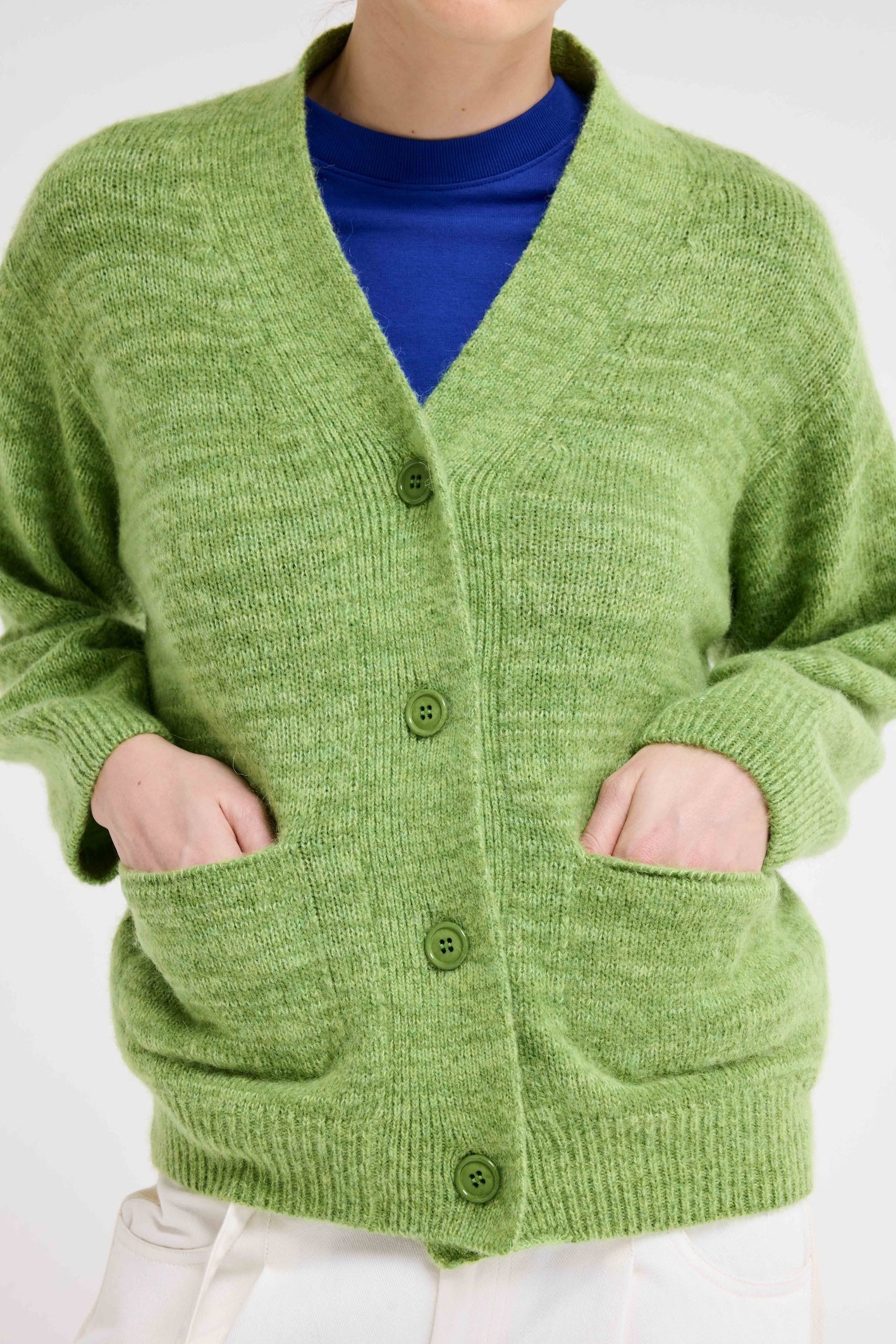 Our Sister Dolphin Cardigan Green-Sweaters-West of Woodward Boutique-Vancouver-Canada