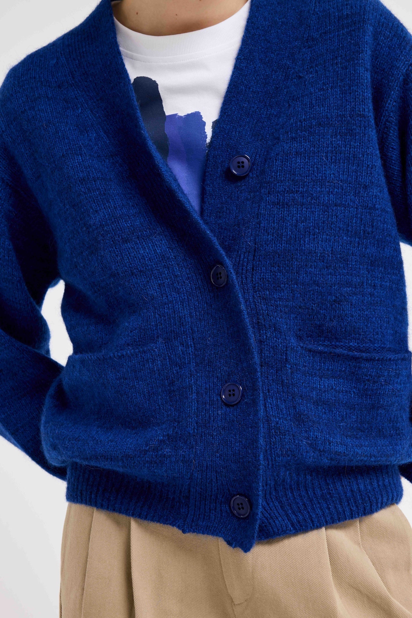 Our Sister Dolphin Cardigan Electric Blue-Sweaters-West of Woodward Boutique-Vancouver-Canada