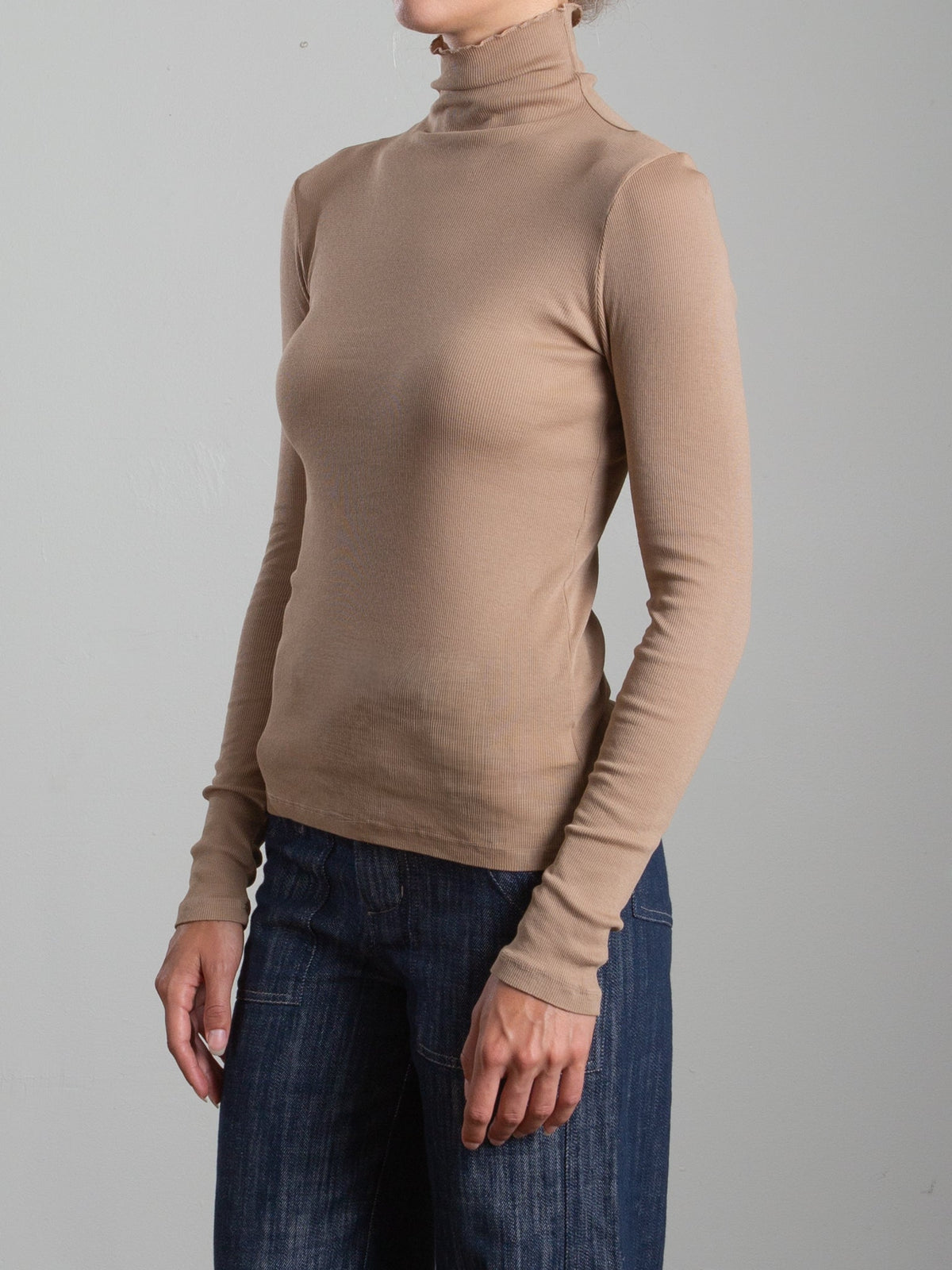 Pharaoh Cleo Turtleneck Lightweight Rib Foundation-T-Shirts-West of Woodward Boutique-Vancouver-Canada