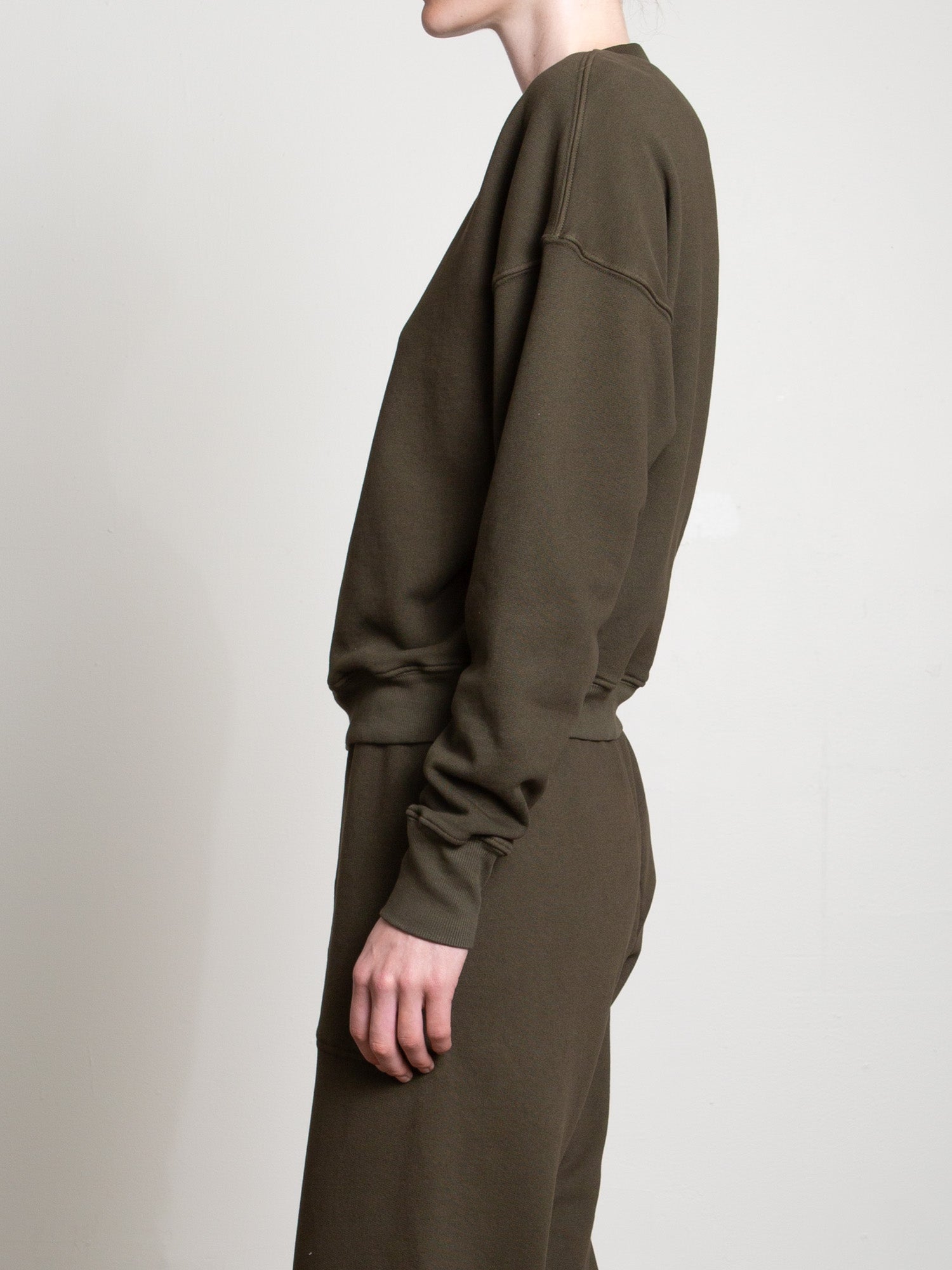 Pharaoh Roman Henley Sweatshirt Moss-Sweatshirts-West of Woodward Boutique-Vancouver-Canada