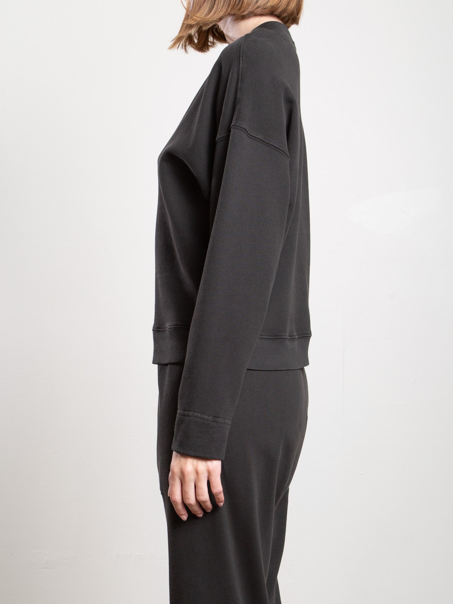 Pharaoh Roman Henley Sweatshirt Vintage Black-Sweatshirts-West of Woodward Boutique-Vancouver-Canada