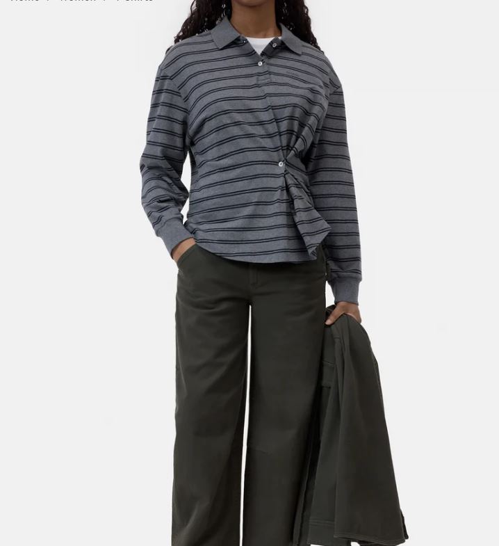 Closed Polo Longsleeve Dark Grey Melange-Shirts-West of Woodward Boutique-Vancouver-Canada