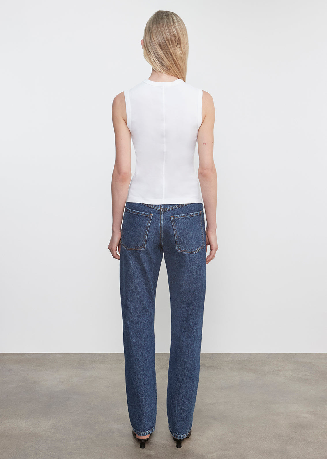 Enza Costa Supima Cotton Classic Sleeveless Tee White