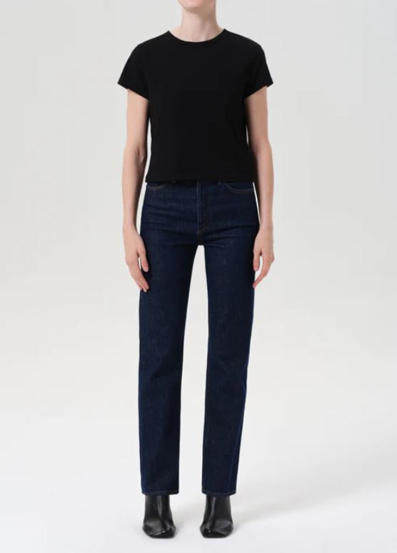 Agolde 90s Pinch Waist Long Denim Jeans Reissue-Denim-West of Woodward Boutique-Vancouver-Canada