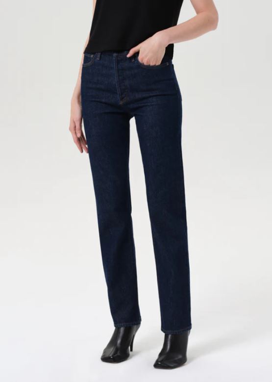 Agolde 90s Pinch Waist Long Denim Jeans Reissue-Denim-West of Woodward Boutique-Vancouver-Canada