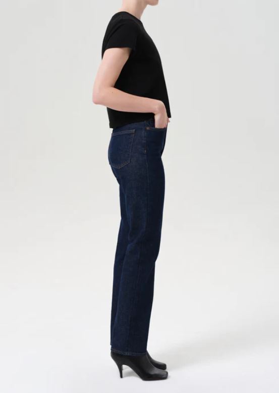 Agolde 90s Pinch Waist Long Denim Jeans Reissue-Denim-West of Woodward Boutique-Vancouver-Canada
