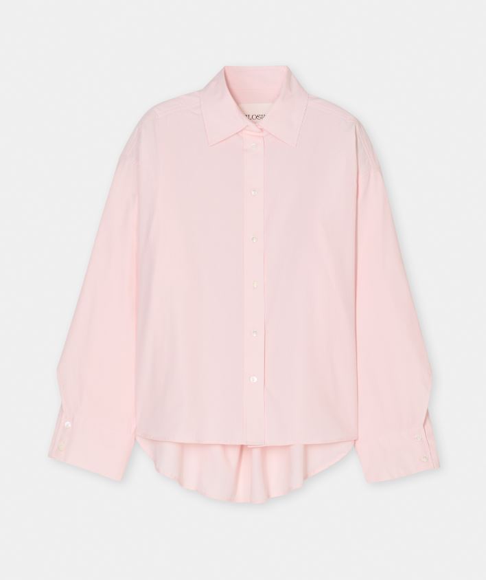 Closed Overlay Detail Shirt Rosewater Pink-Shirts-West of Woodward Boutique-Vancouver-Canada