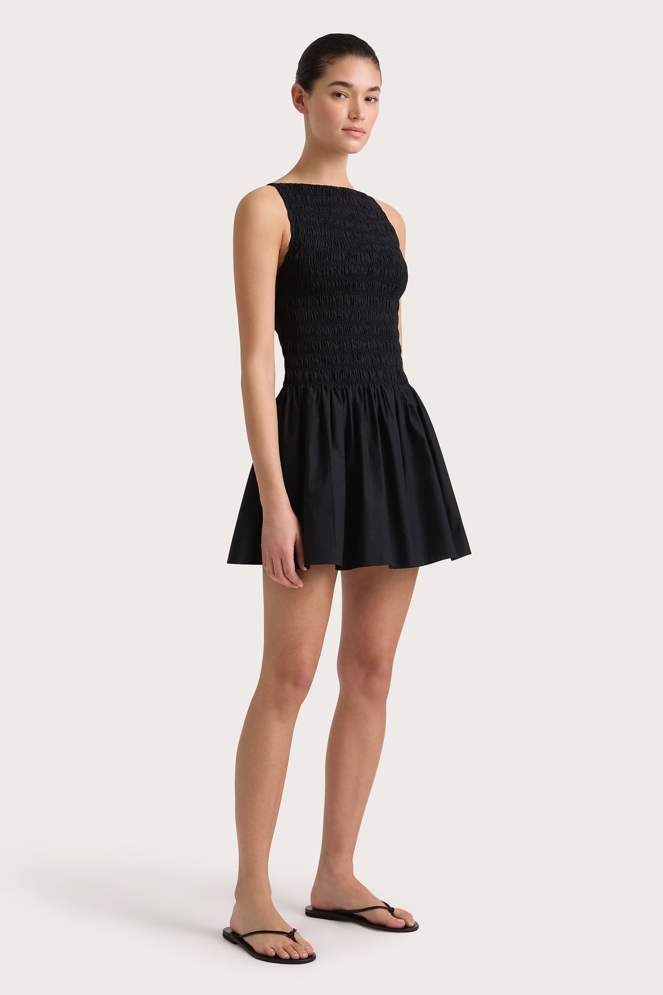 Faithfull the Brand Noa Mini Dress- Black-Dresses-West of Woodward Boutique-Vancouver-Canada